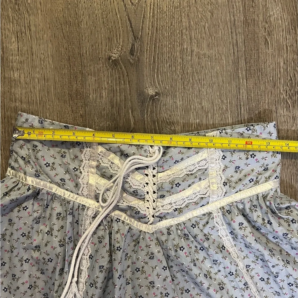 Gunne Sax Jessica McClintock Floral Lace Skirt Cottagecore Vintage Prairie midi - Picture 9 of 11